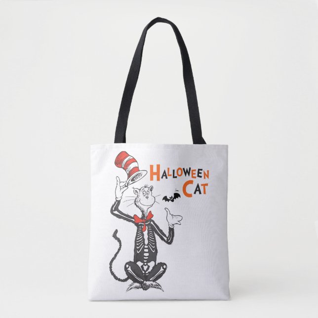 Tote Bag Dr Seuss | Chat d'Halloween en Casquette (Devant)