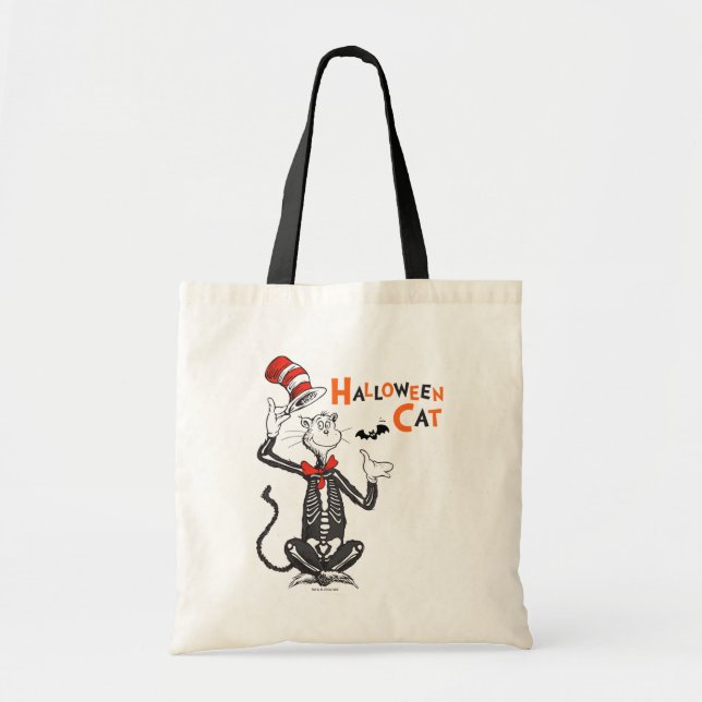 Tote Bag Dr Seuss | Chat d'Halloween en Casquette (Devant)