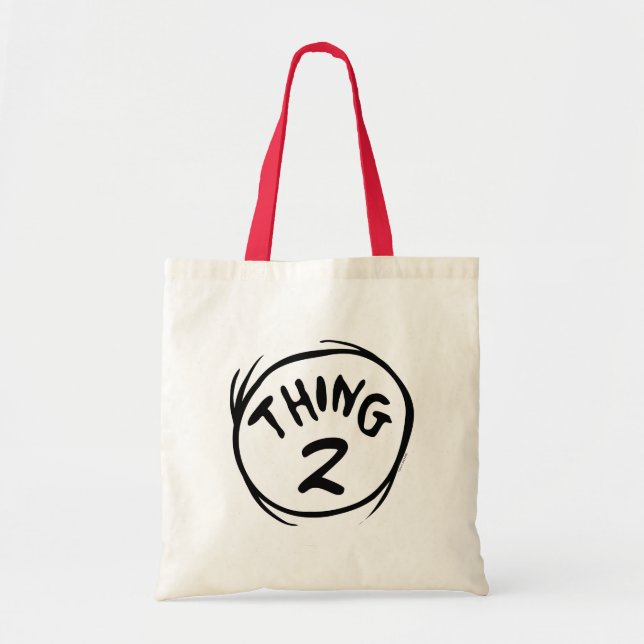 Tote Bag Dr. Seuss | Chose Personnalisée Un Deux (Devant)