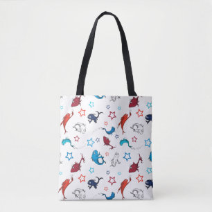Tote Bag Dr. Seuss Un Poisson Deux Poissons Motif Étoile