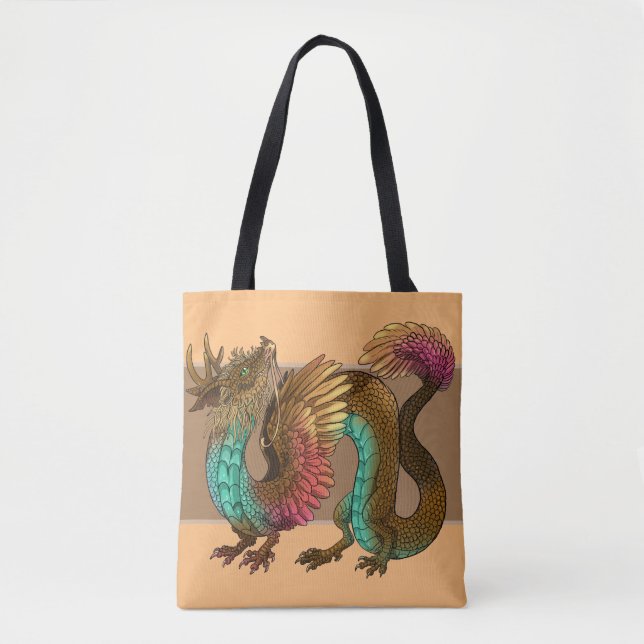 Tote Bag Dragon à plumes (Devant)