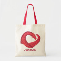 Dragon de coeur rouge personnalisé