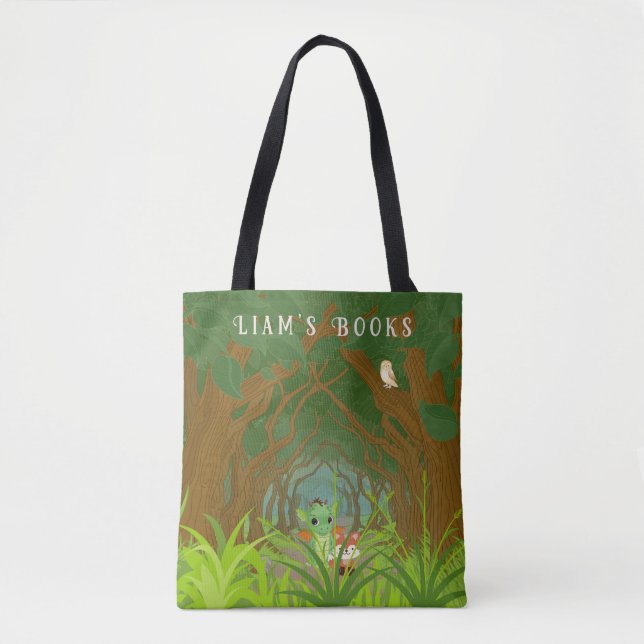 Tote Bag Dragon et ami personnalisés (Devant)