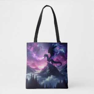 Tote Bag Dragon Éthéré Sombre et Médiéval