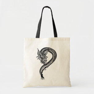 Tote Bag Dragon noir et blanc