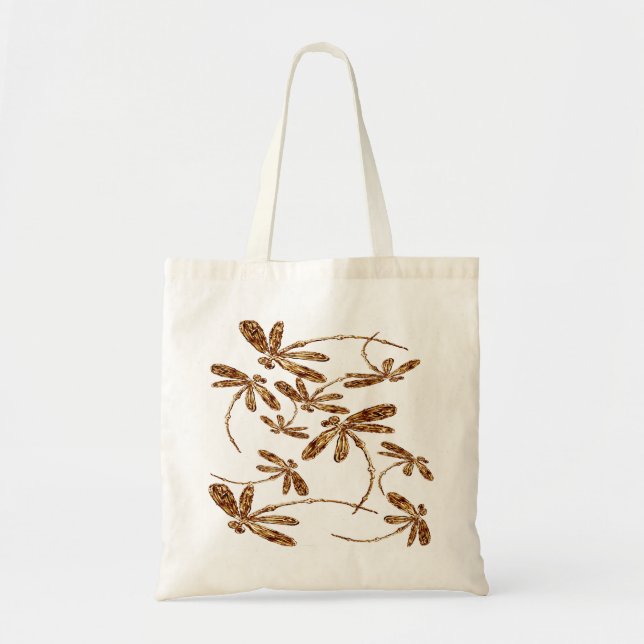Tote Bag Dragonfly Frenzy Gold (Devant)