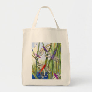 Tote Bag Dragonfly Summer Grocery Fourre-tout