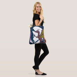 Tote Bag Dragons de Danse Fantastiques Légendaires Lune