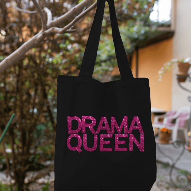 Tote Bag Drama Queen Hot Pink Parties scintillant (Check out the entire Drama Queen Collection)