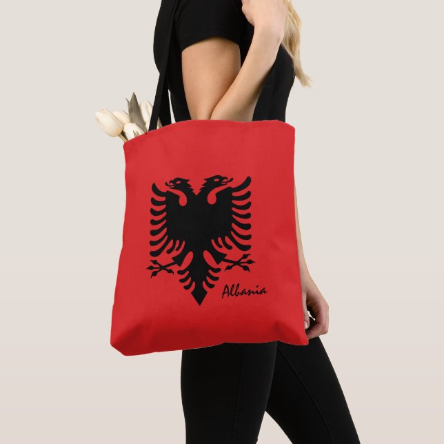 Tote Bag Drapeau albanais et mode albanaise/fans sportifs (De près)