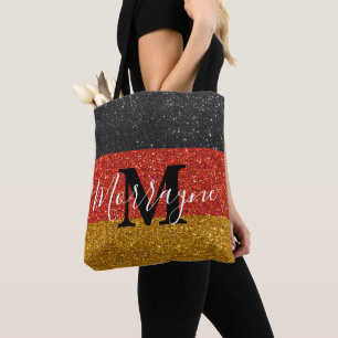 Tote Bag Drapeau allemand Parties scintillant Allemagne Nom