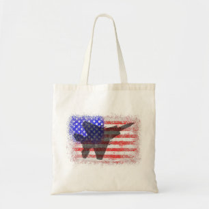 Tote Bag Drapeau Américain Avion  Patriotique Force Aérienn