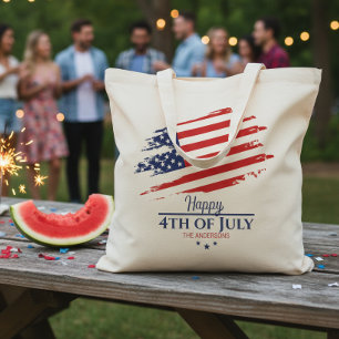 Tote Bag Drapeau américain grunge Joyeux 4 juillet ID1104