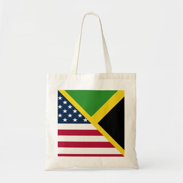 Tote Bag Drapeau américain jamaïcain | Jamaïque États-Unis (Devant)