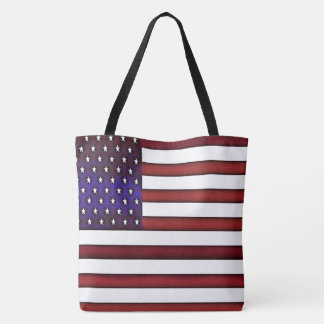Tote Bag Drapeau américain moderne en relief