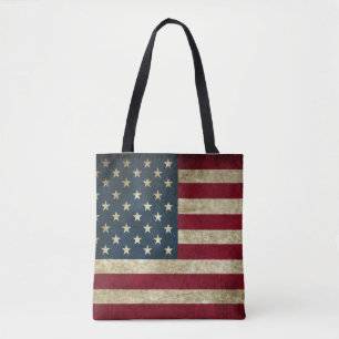 Tote Bag Drapeau américain personnalisé Patriotique Juill