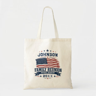 Tote Bag Drapeau américain personnalisé pour réunion de fam