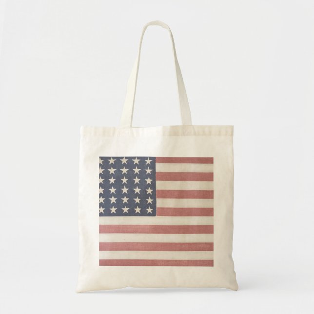 Tote Bag Drapeau américain rustique Americana (Devant)