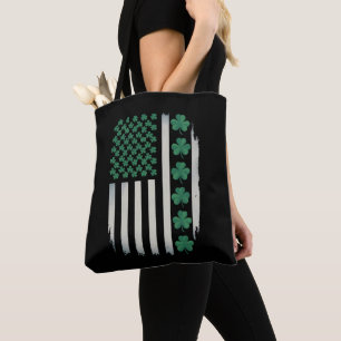 Tote Bag Drapeau américain Shamrock Jour de la Saint Patric