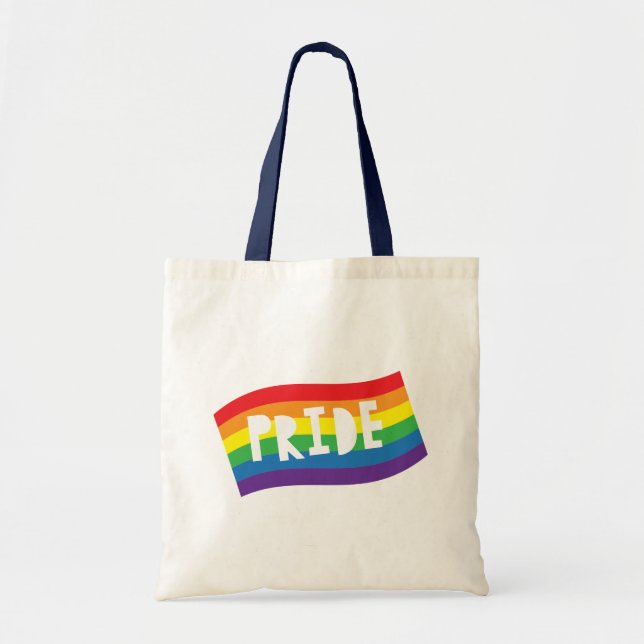 Tote Bag Drapeau arc-en-ciel (Devant)