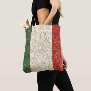 Tote Bag Drapeau Art Déco du patrimoine Italie Nom person