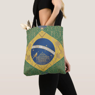 Tote Bag Drapeau Art Déco du patrimoine | Nom personnalisé