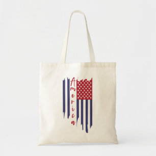Tote Bag Drapeau artistique américain vertical
