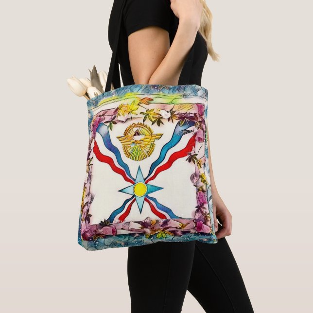 Tote Bag Drapeau assyrien (De près)