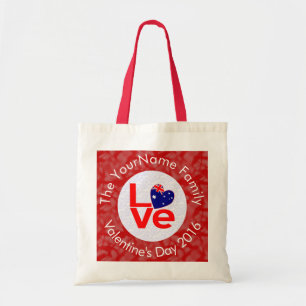 Tote Bag Drapeau Australien Lettres Rouges Drapeau LOVE Per