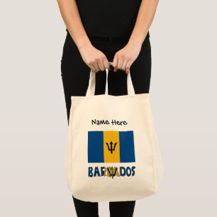 Tote Bag Drapeau Barbadien de la Barbade Personnalisation n