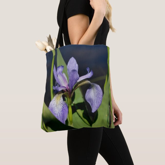 Tote Bag Drapeau bleu Iris Fleur (De près)