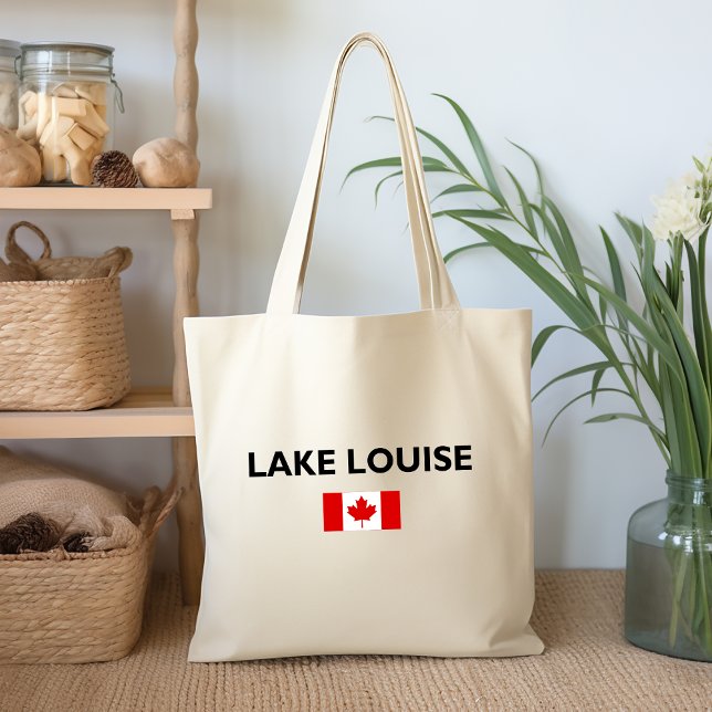 Tote Bag Drapeau canadien couleur claire de Lake Louise Can (Créateur téléchargé)