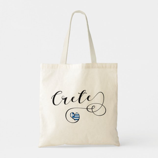 Tote Bag Drapeau cardiaque en Crète, Grèce, Crétois (Dos)