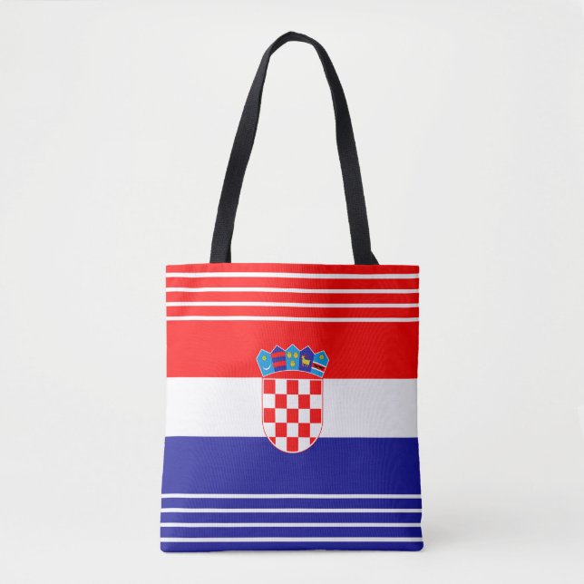 Tote Bag Drapeau Croate Avec Stripes Hrvatska Zastava (Devant)