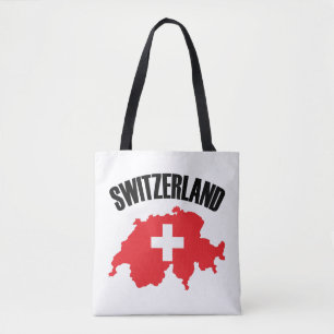 Tote Bag Drapeau de carte Suisse