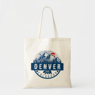 Tote Bag Drapeau de Denver Colorado Mountain Ville Randonné