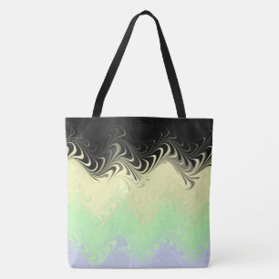 Tote Bag Drapeau de fierté Cassgenre Abstrait Marbré Ondulé