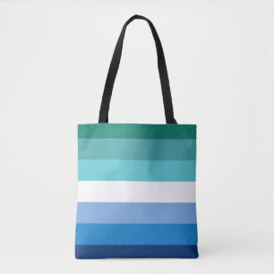 Tote Bag Drapeau de fierté gay masculin (Azur)