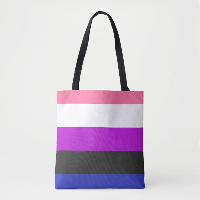 Tote Bag Drapeau de fierté LGBTQ Genderfluide (Devant)