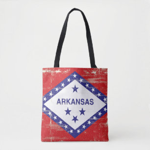 Tote Bag Drapeau de grunge de l'Arkansas