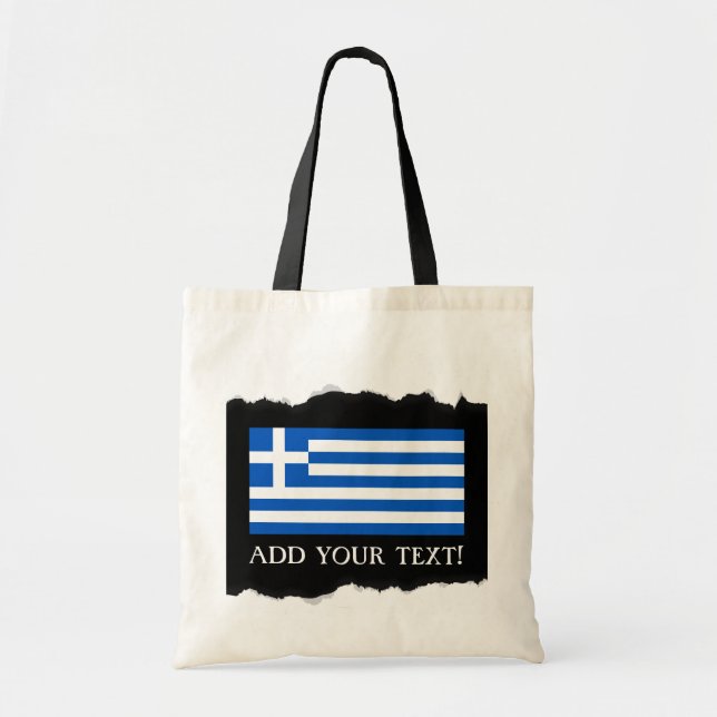 Tote Bag Drapeau de la Grèce (Devant)