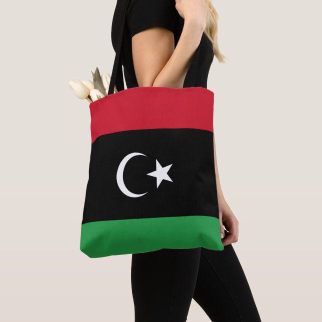 Tote Bag Drapeau de la Libye (De près)