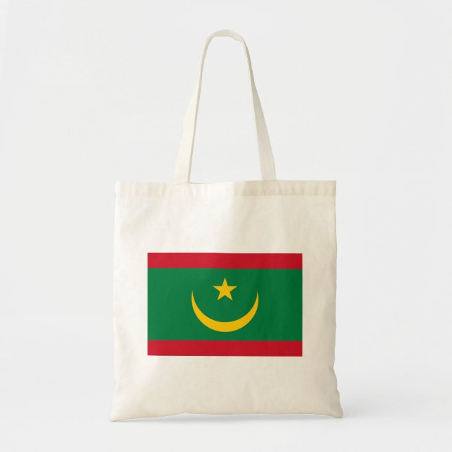 Tote Bag Drapeau de la Mauritanie (Devant)