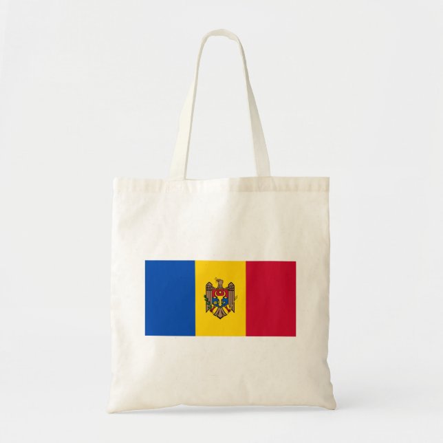 Tote Bag Drapeau de la Moldavie (Devant)