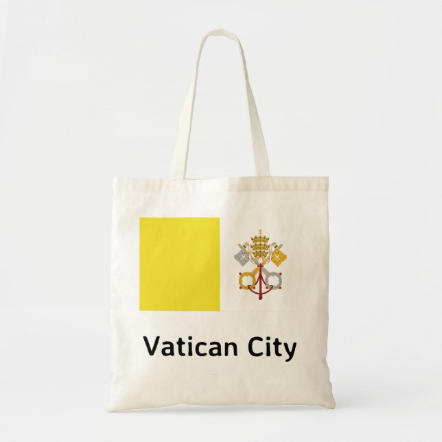 Tote Bag Drapeau de la ville du Vatican (Devant)