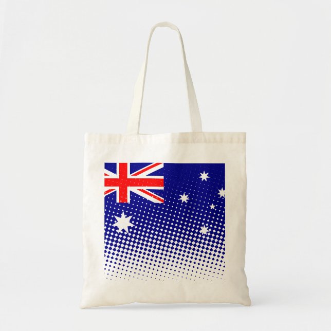 Tote Bag Drapeau De L'Australie Avec Effet Halftone (Devant)