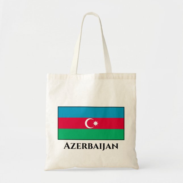 Tote Bag Drapeau de l'Azerbaïdjan (Devant)