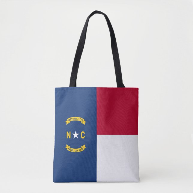 Tote Bag Drapeau de l'État de Caroline du Nord (Devant)