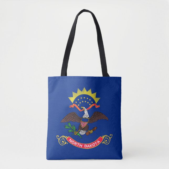 Tote Bag Drapeau de l'État du Dakota du Nord (Devant)