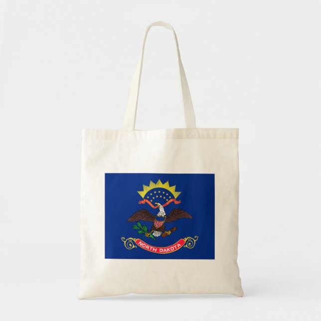 Tote Bag Drapeau de l'État du Dakota du Nord (Devant)